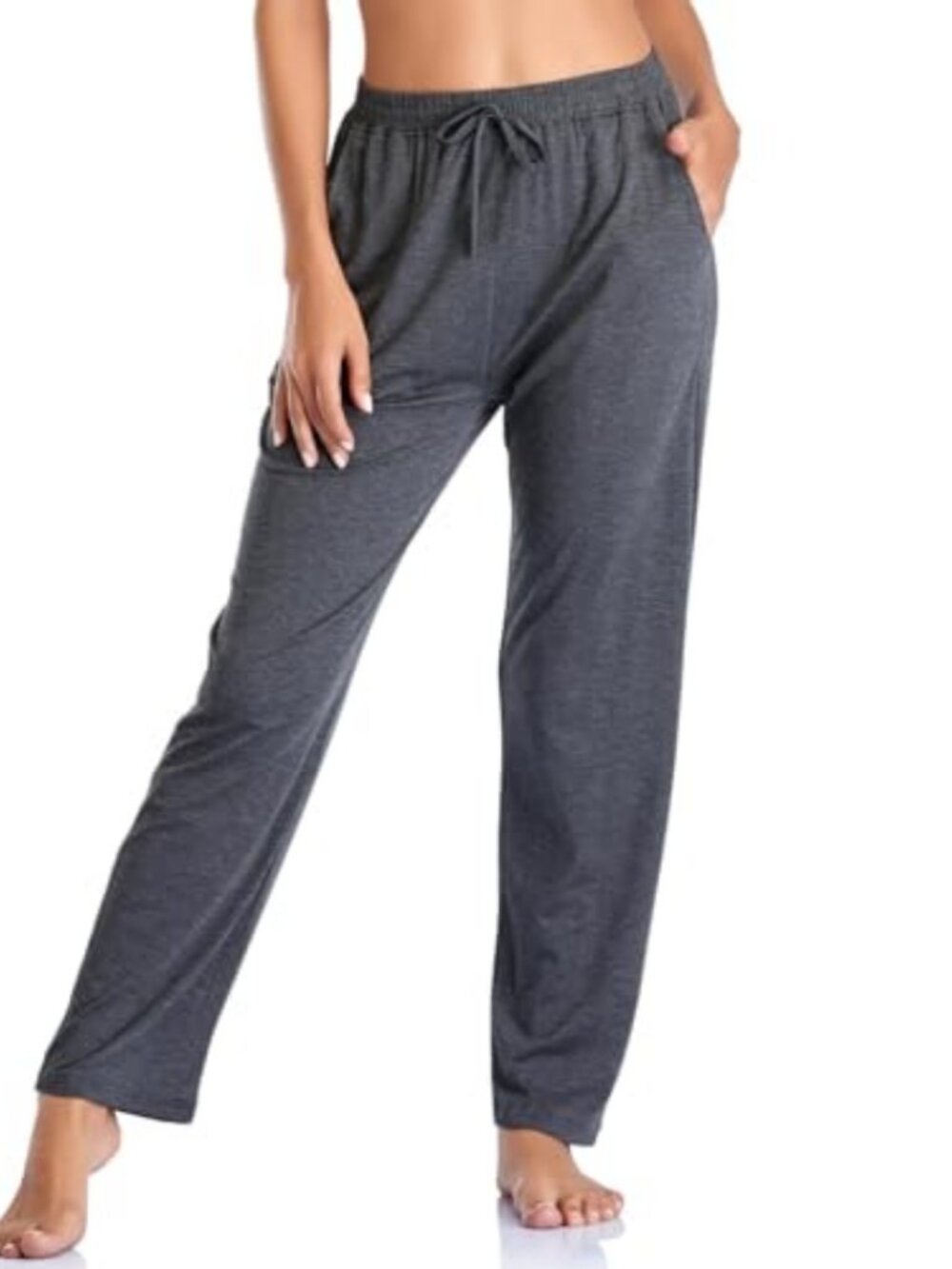 Women's Yoga Pants with Pockets High Rise Wide Leg Lounge Pants